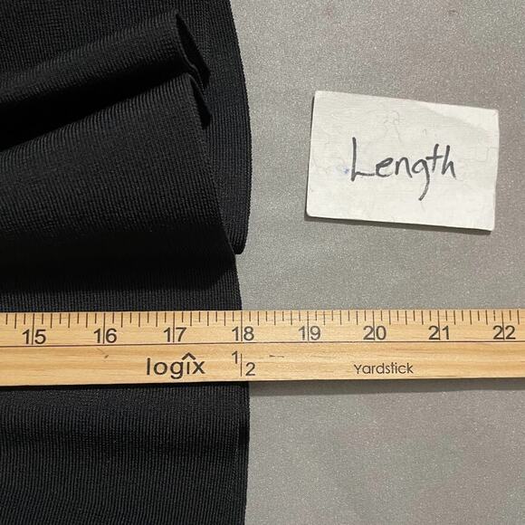 Guess Size XL Stretch Black Bandage Flare Skater Mini Skirt Dark Goth Romantic - Picture 9 of 9